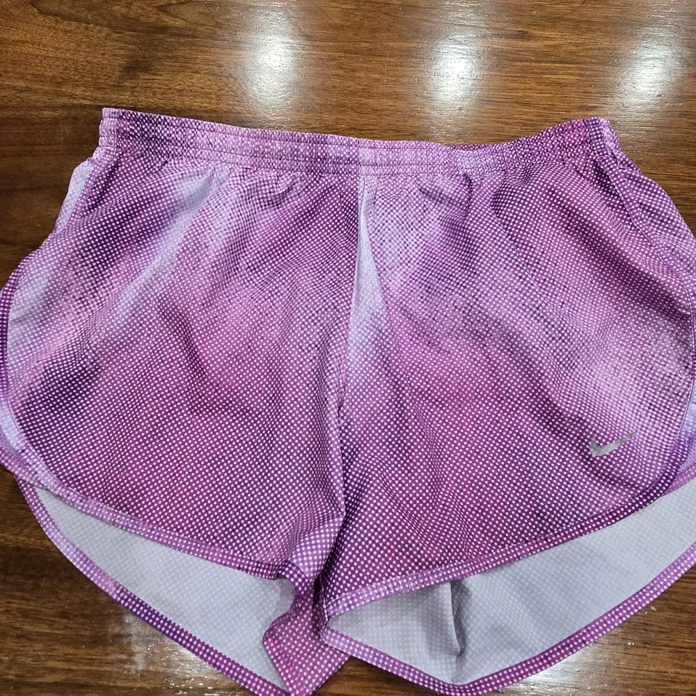 Nike Dri-FIT Women's Athletic Shorts Purple Geometric‎ Quick Dry Running Small